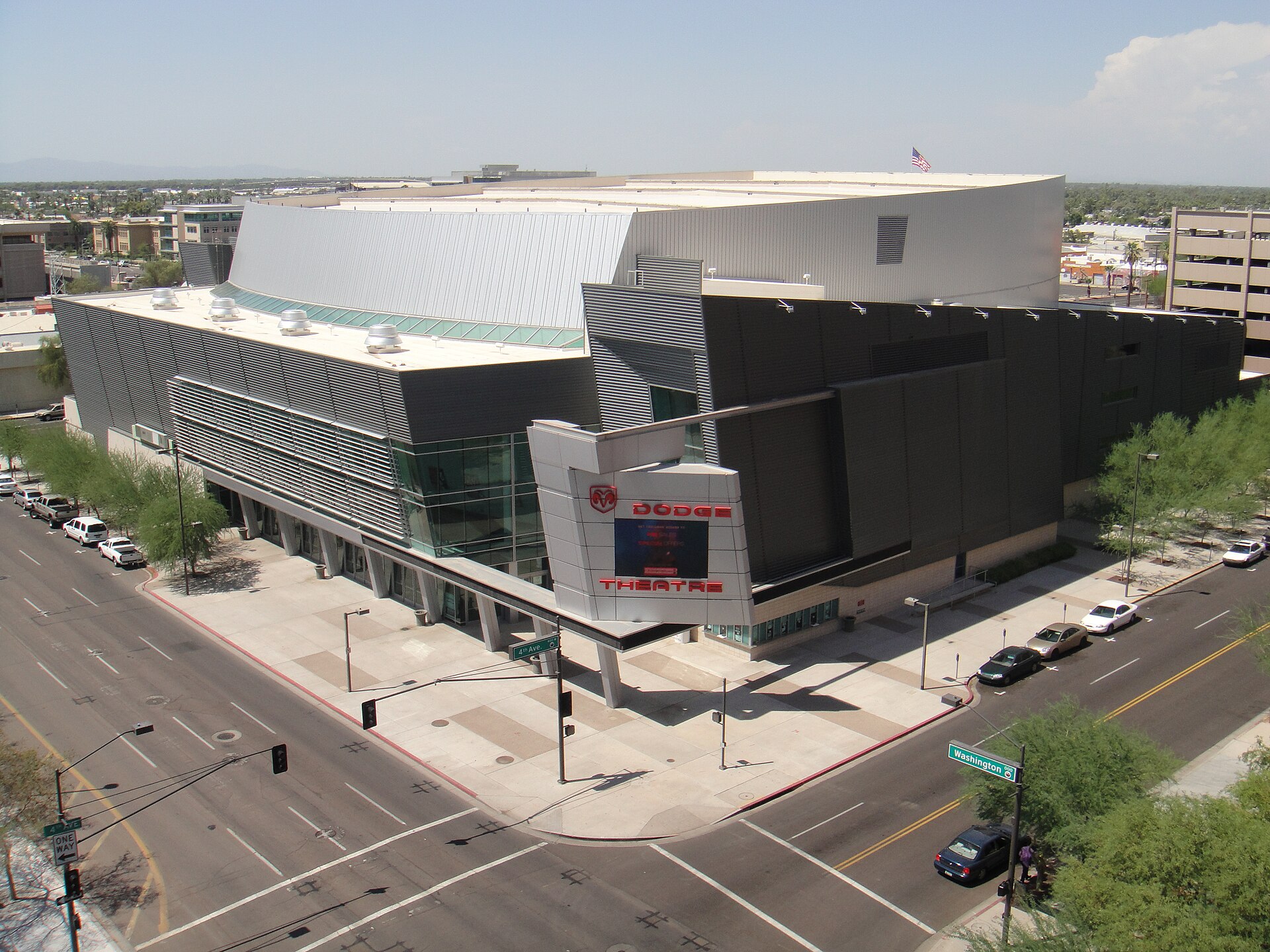 Arizona Financial Theatre building at Washington Street and 4th Avenue in downtown Phoenix