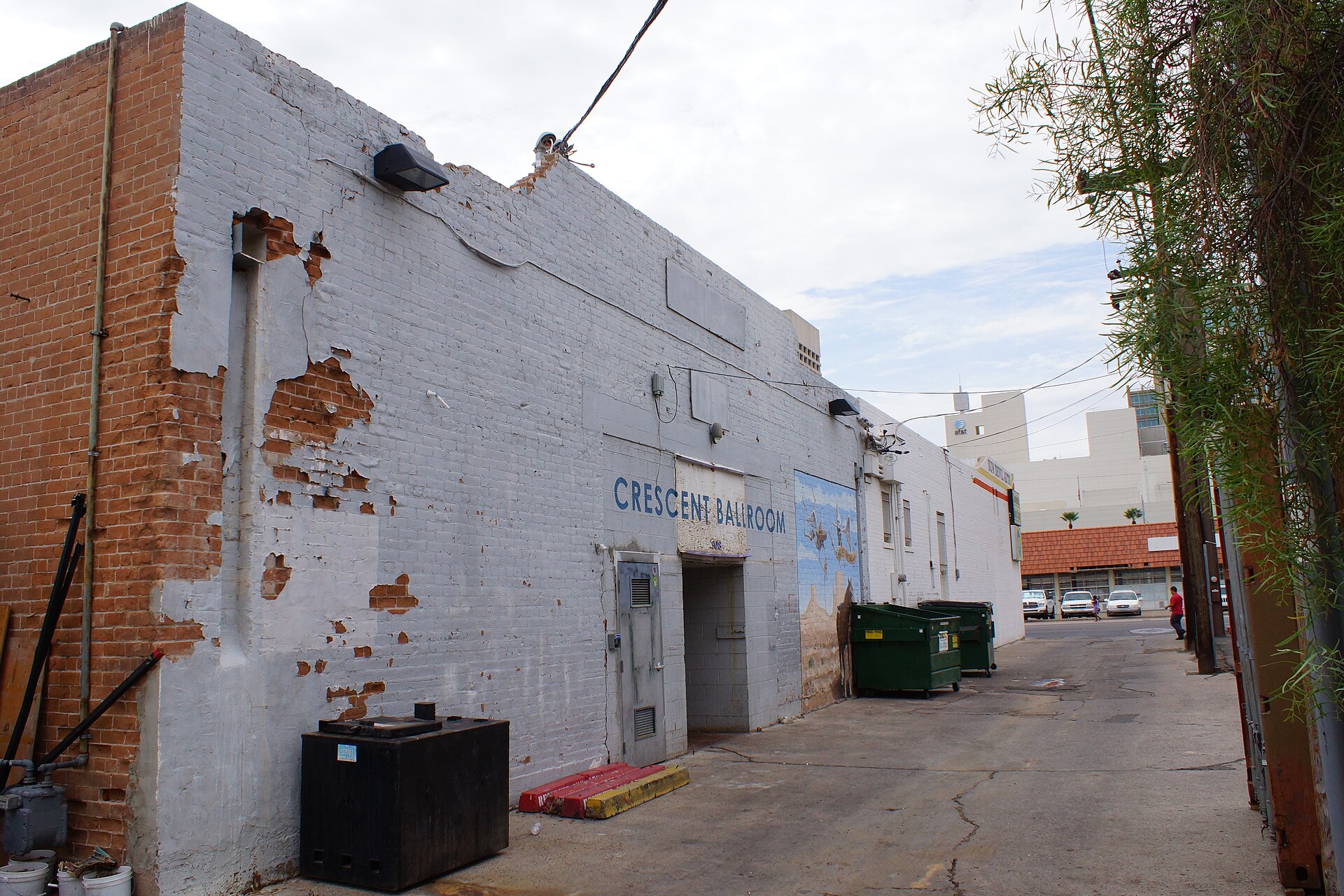 Side entrance of Crescent Ballroom on 2nd Avenue in downtown Phoenix