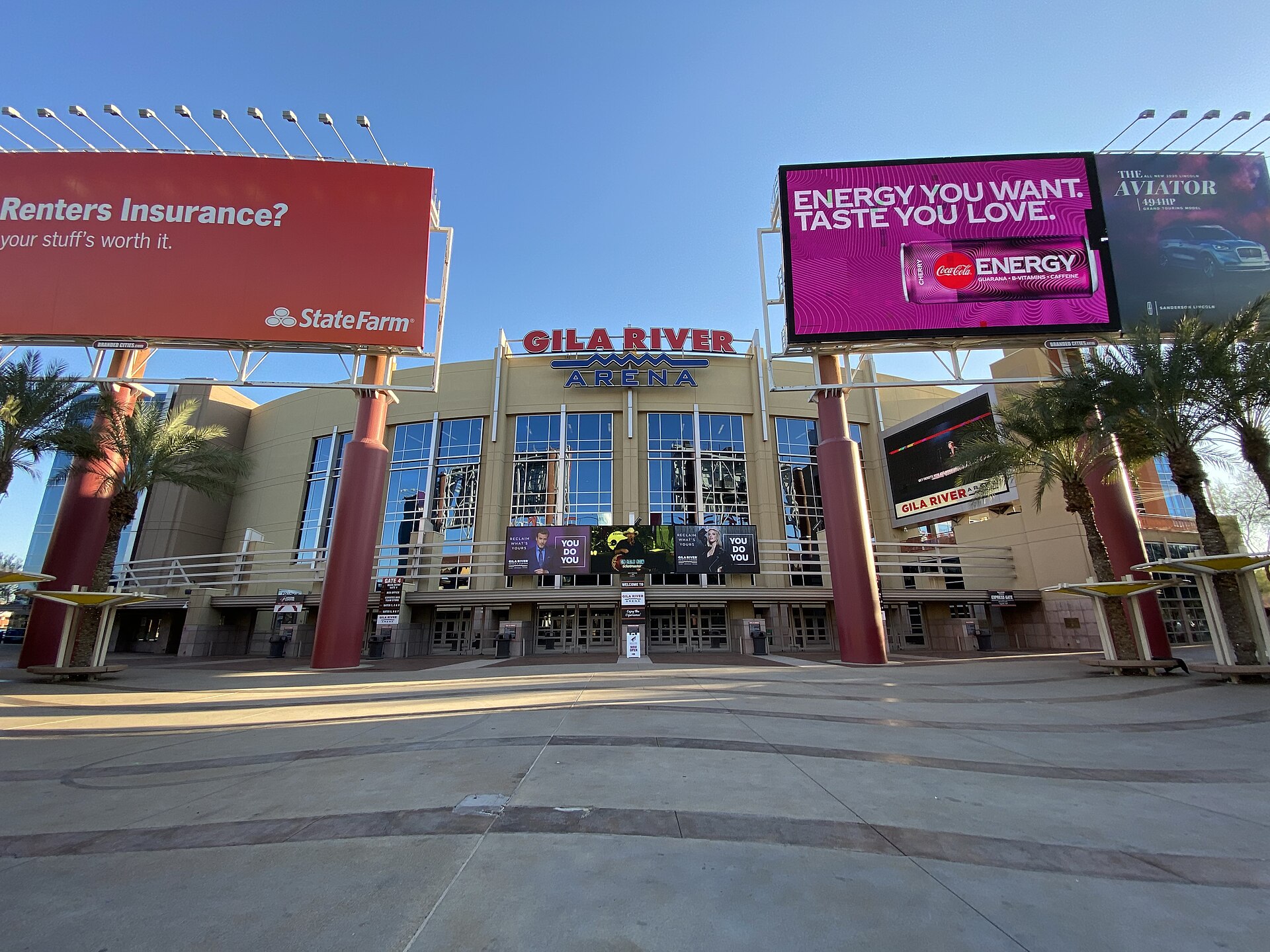 Gate 4 entrance of Desert Diamond Arena at Westgate in Glendale, Arizona