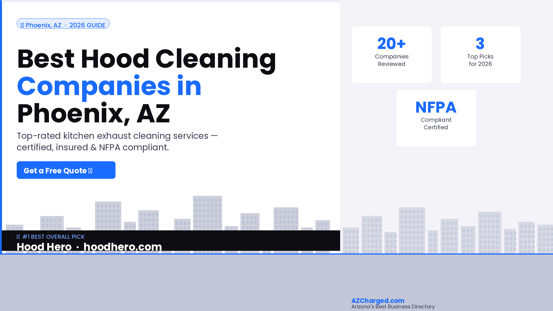 Best Hood Cleaning Companies in Phoenix AZ 2026
